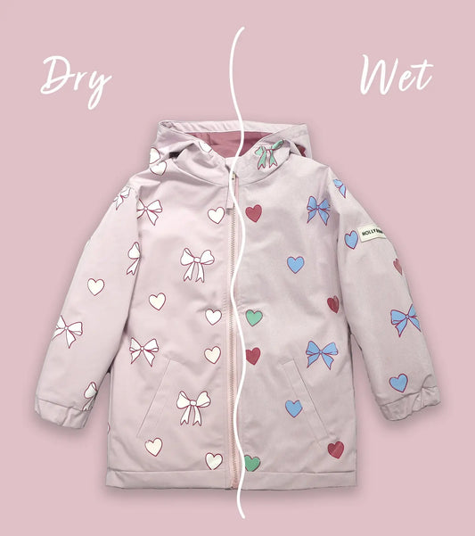 Hearts & Bows Color Changing Raincoat Hollyandbeauu