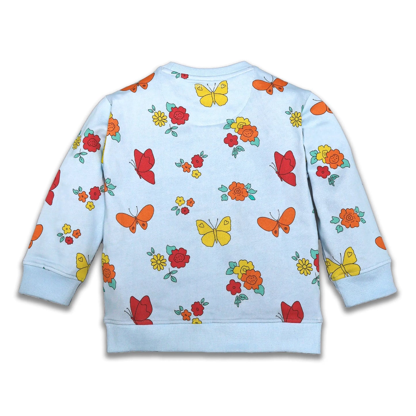 Organic Cotton Butterfly and Flower Sweatshirt Hollyandbeauu