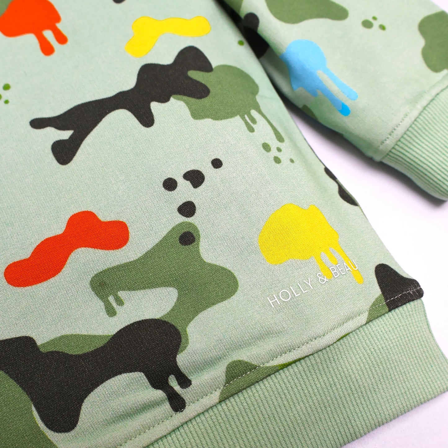 Organic Cotton Camouflage Sweatshirt Hollyandbeauu