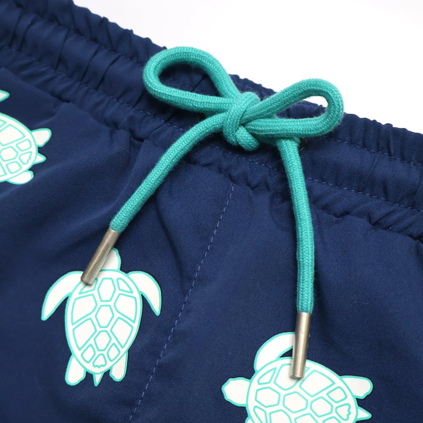 Turtle detail drawstring color changing boys swim trunks by Holly and Beau