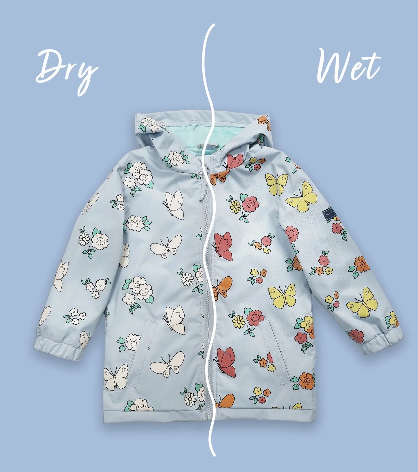 Butterfly Flower Color Changing Raincoat Hollyandbeauu