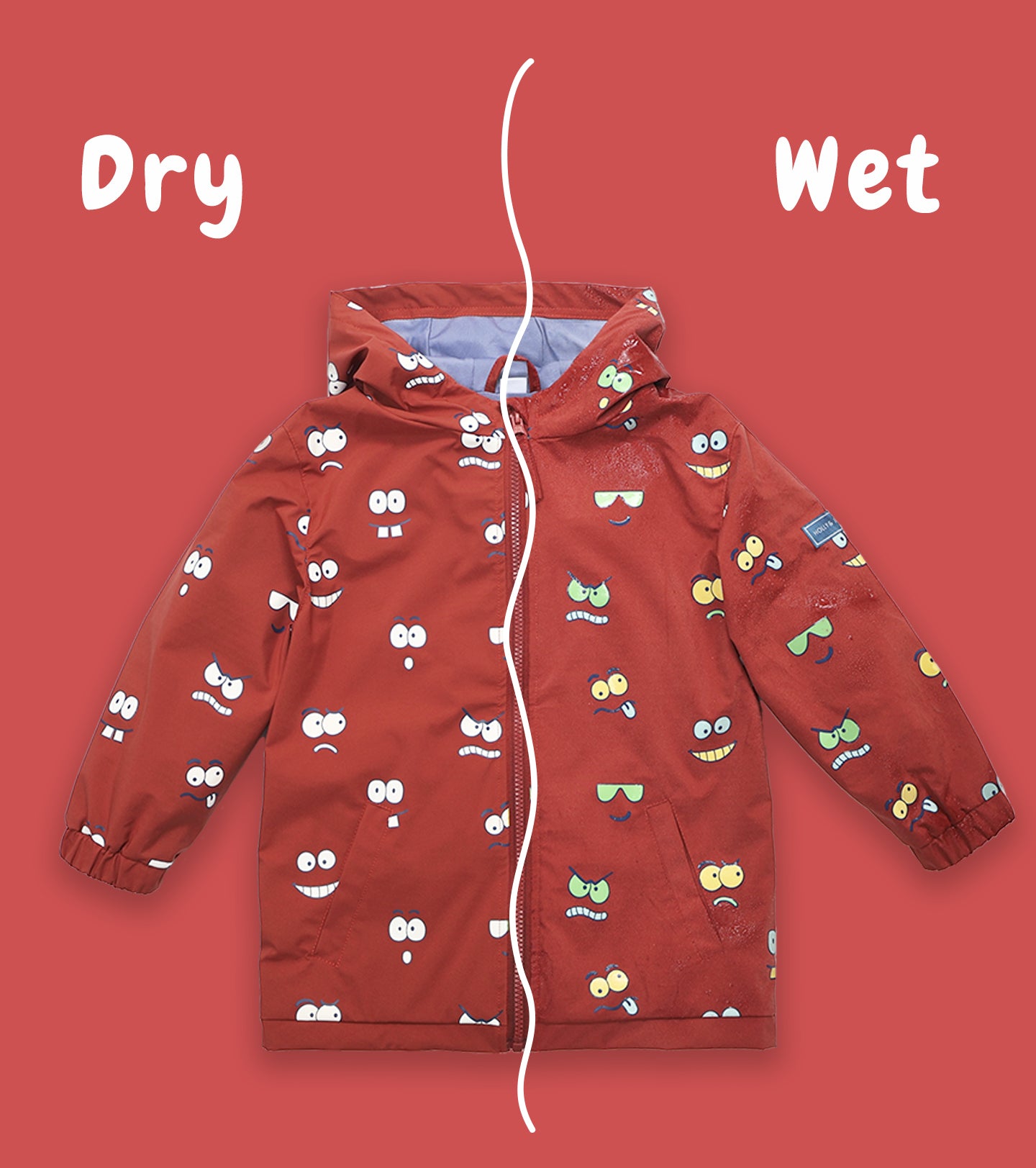 Eyes Color Changing Kids Raincoat