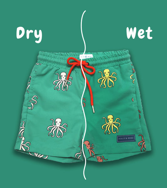 Octopus Color Changing Swim Trunks