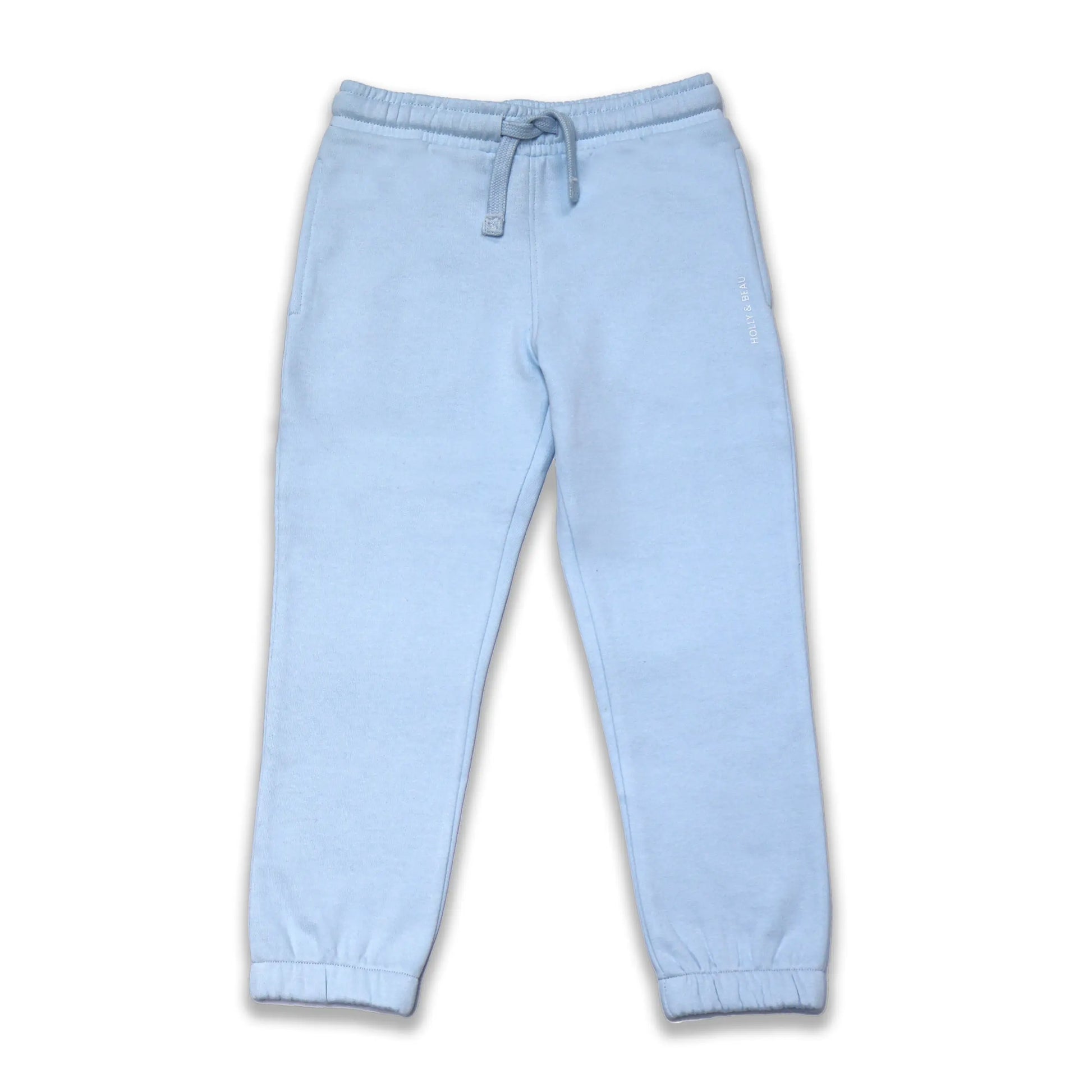 Organic Cotton Everyday Light Blue Joggers Hollyandbeauu