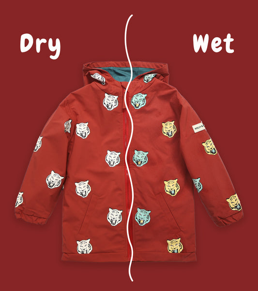 Tiger Color Changing Kids Raincoat
