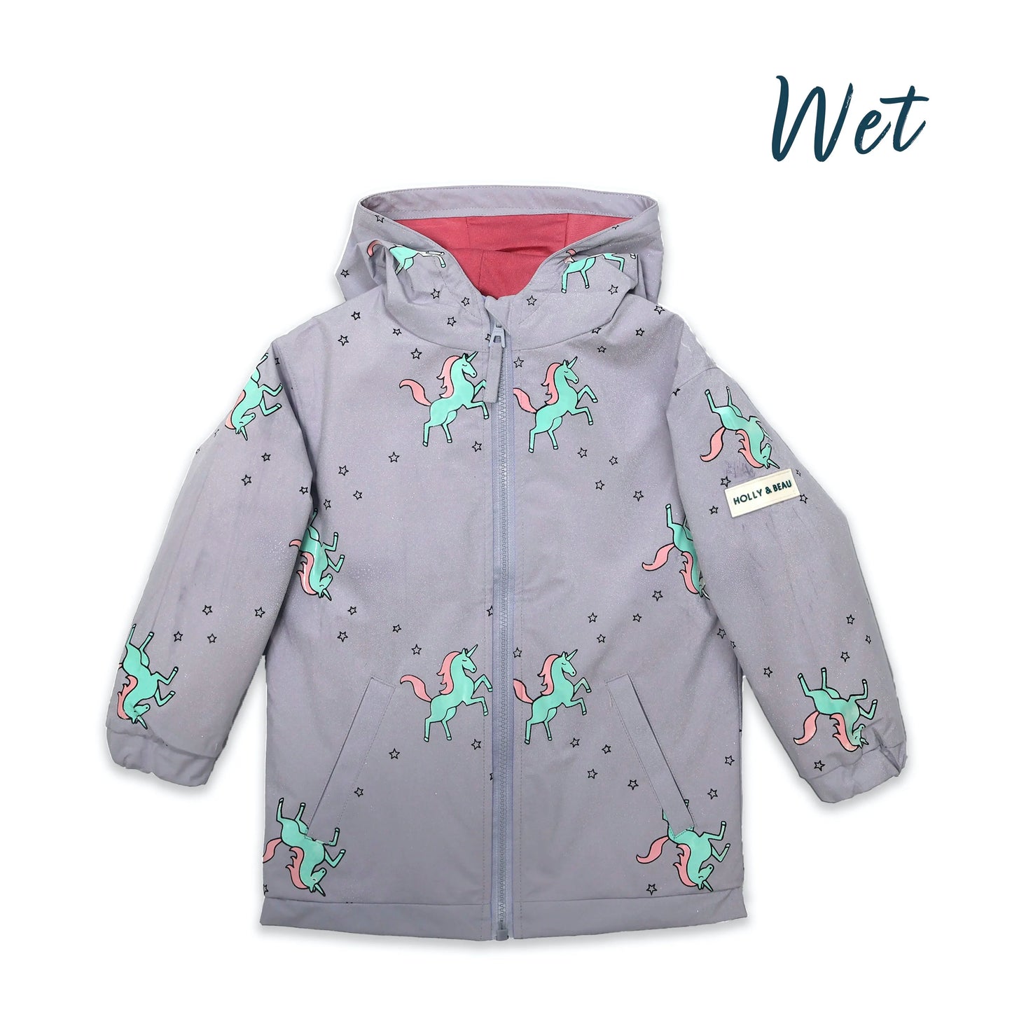 Unicorn Color Changing Raincoat Hollyandbeauu