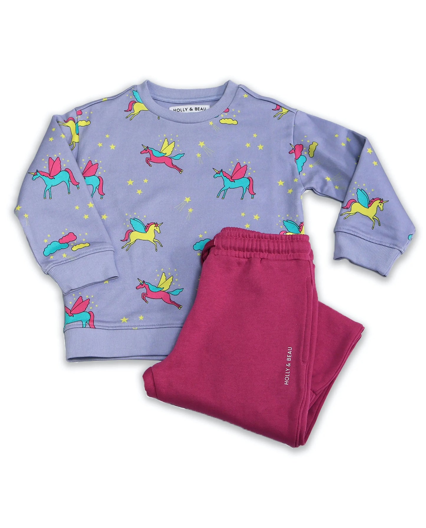 Unicorn Organic Cotton Sweat Set www.hollyandbeau.com