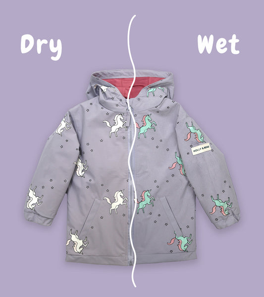 Unicorn Color Changing Kids Raincoat