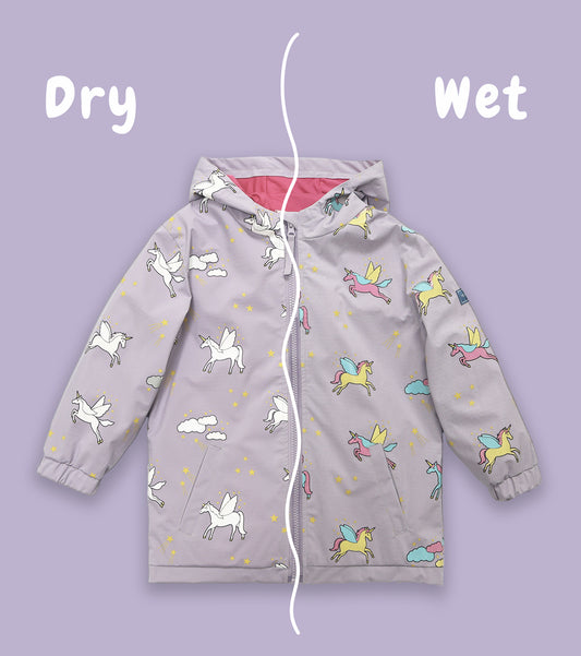 Unicorn Color Changing Kids Raincoat