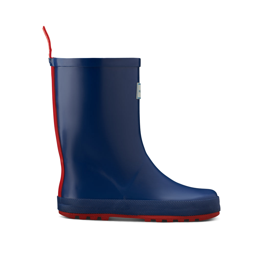 Kids natural rubber rain boots. soft cotton lining ensures little feet are comfortable and ready for any outdoor adventure. A great gift for a little boy and a little girl